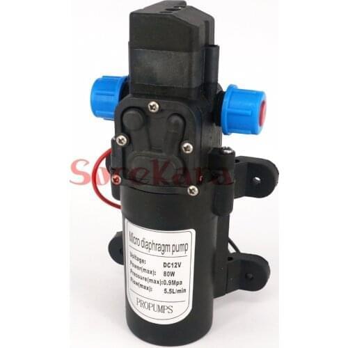 DC 12V/24V 80W 5.5L/min Micro Diaphragm Water Pump Self-priming Booster Pump Automatic Switch