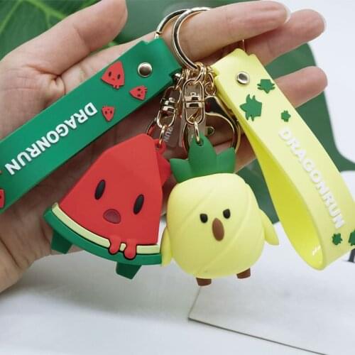 New Hot-selling Genuine Creative Small Gifts Fruit Series Keychain Pendant Car Pendant Cute Small Ornaments Kids Christmas Gifts