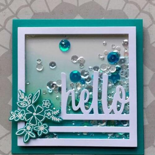 New Hello Square Metal Cutting Dies Stencil for DIY Scrapbooking Photo Album Embossing Paper Cards Decorative Crafts Die Cuts