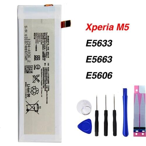 Original 2600mAh AGPB016-A001 Battery For Sony Xperia M5 E5633 5663 5606