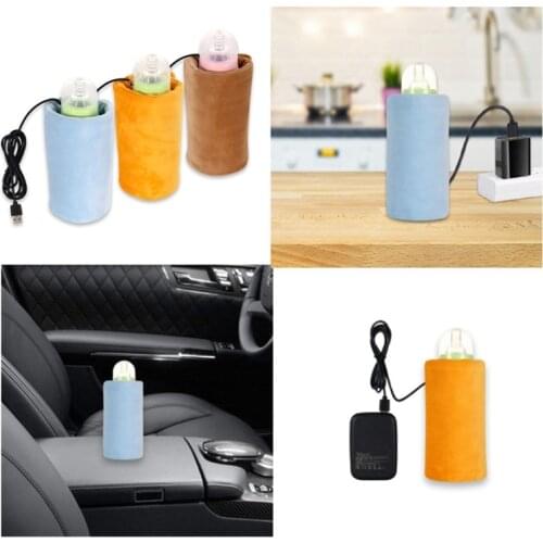 Portable Travel USB Baby Bottle Milk Warmer Infant Feeding Bottle Heated Bag Milk Thermostat Heater