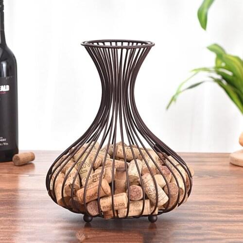 Wine Cork Holder Wine Cork Storage Display, Dried Flowers Vase Ornaments for Kitchen Table Home Decoration
