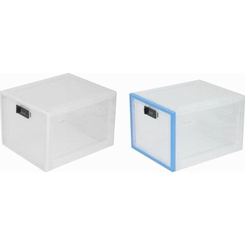 Refrigerator Food Transparent Storage Box With Password Lock Medicine Box Mobile Phone Tablet Password Box