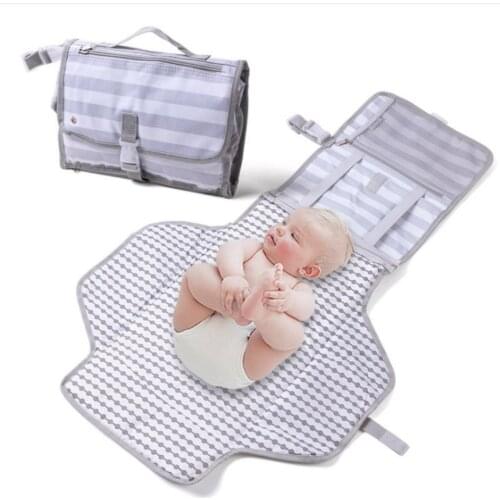 Newborns Foldable Waterproof Baby Diaper Changing Mat Portable Changing Pad Multi-functional Diaper Pad Baby Diaper Pad