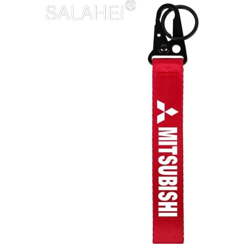 Car Stylish Sports Style Keychain Key Tag For Mitsubishi RALLIART ASX EX Lancer 10 L200 Pajero V31 Outlander Eclipse EVO Galant