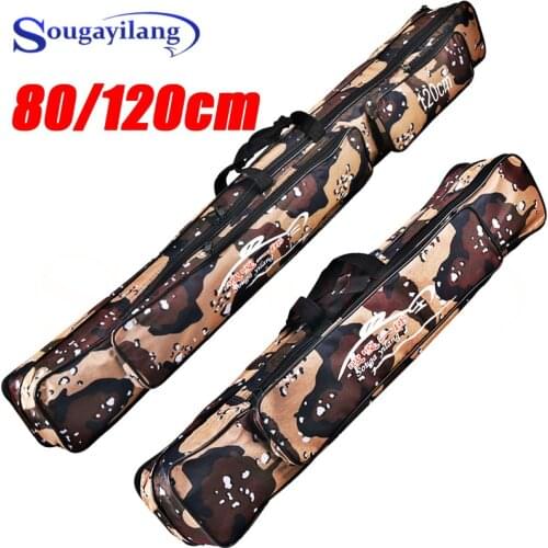 Sougayilang 80cm 120cm Large Capacity Fishing Bag Fishing Tackle Fishing Rod Fishing Reel Storage Bag Fishing Rod Carrier