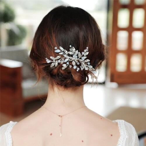 2020 Wedding Hair Comb Rhinestone Beaded Wedding Hair Accessories for Women Headpiece Girls Hair Vine Party Hair Jewelry