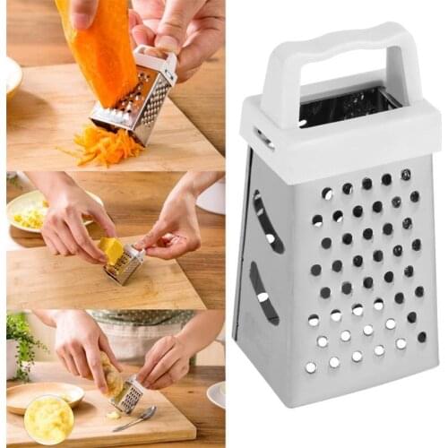 1 PC Mini Vegetable Slicer Stainless Steel Practical Portable 4 Sides Grater Kitchen Graters Handheld Grater Slicer Kitchen Tool