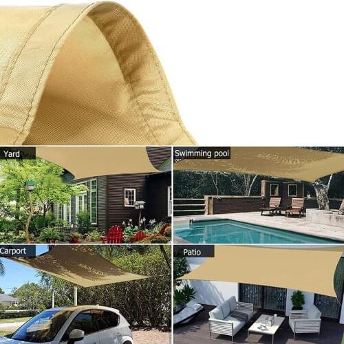 Heavy Waterproof Shade Sail Sun Canopy Cover Quadrilateral Shade Sail Garden Yard Awnings Car Sunshade Cloth Summer