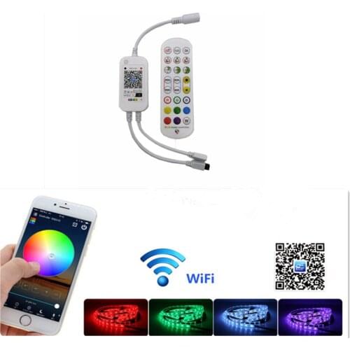 Smart Life WiFi LED Controller Voice Control For Alexa Google Home RGB Led Strip 12V Music Smart Lamp Remote Control Andriod/iOS