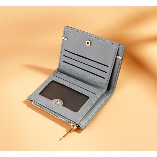 Good Quality Grind arenaceous PU leather Korean edition Female Short Wallet Lady small Coin purse Credit Card Holder