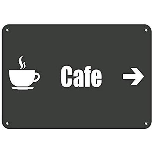8x12 Cafe Right Arrow Tin Sign Vintage Funny Creature Iron Painting Metal Plate Personality Novelty
