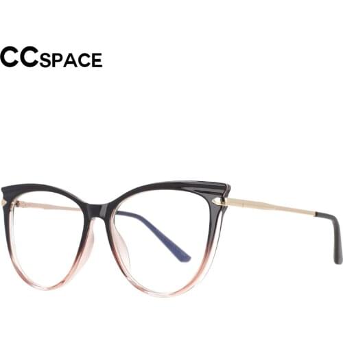 53193 Tr90 Exquisite Cat Eye Anti-Blue Light Glasses Frame Spring Leg Men and Women Optical Fashion Computer Eyeglasses