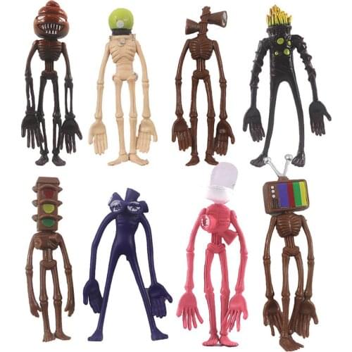 8PCS/set Cartoon Anime Siren Head Figure Action Toys Doll For Girls Boys Car Ornaments Model Student Adult Kids Decor Xmas Gift