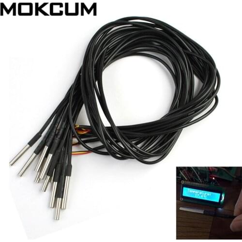 DS18B20 Waterproof Temperature Sensor Stainless Steel Package Temperature Probe Sensor 18B20 1M 100cm For Arduino