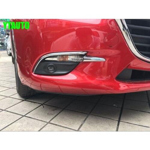 Car head light cover,auto front light trim for mazda 3 2017 ,ABS chrome,2pc/lot,car accessories
