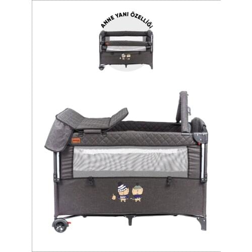 Mother So Playpen Crib 70x110 Cm Anthracite Color Portable Playpen Quality Easily Installed Playpen Crib safe