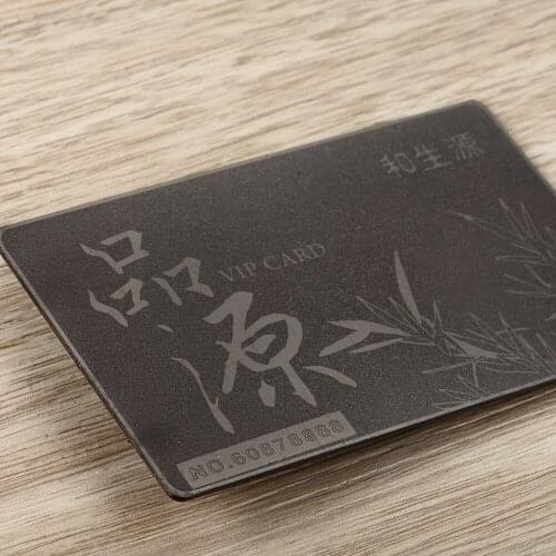 Frosted metal card stainless steel membership card custom stainless steel business card black metal business card custom