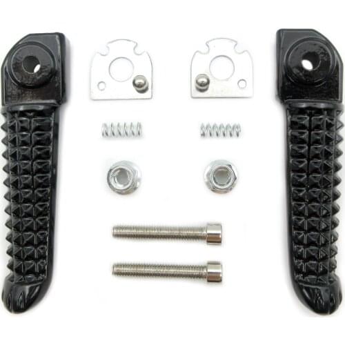 Motorcycle Aluminum Rear Footrests Foot Pegs Black＆Silver For Yamaha YZF-R1 YZFR1 YZF R1 2002-2014 YZF-R6 YZFR6 YZF R6 2003-2014