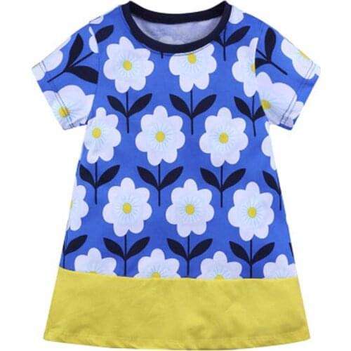 New Girls short Sleeve Dress 2018 Brand Princess Dress Girls Clothes Animal Pattern Children Costumes Kids Dresses baby dress