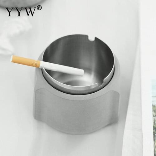 1PCS 105x105x75mm European Style Gray Cement Ashtray Handmade Smoking Ash Holdler Cigarette Ash Tray Home Table Decorations