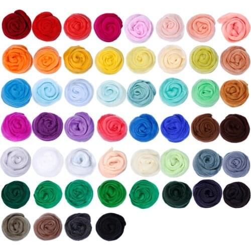 86PCS 3g Needle Felting Wool Natural Collection Soft Wool Fiber for Animal Sewing Doll Needlework Felting Wool for Felting
