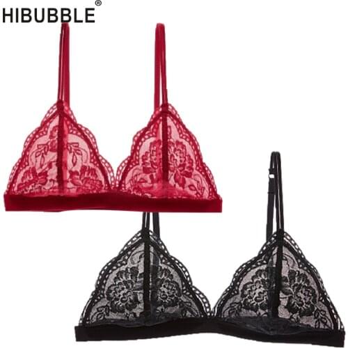 Thin Breathable Sexy Bra Unpadded Bralette Wire Free Push Up Bra Lingerie Lace Crop Top Bras For Women Soutien Gorge bh 2018