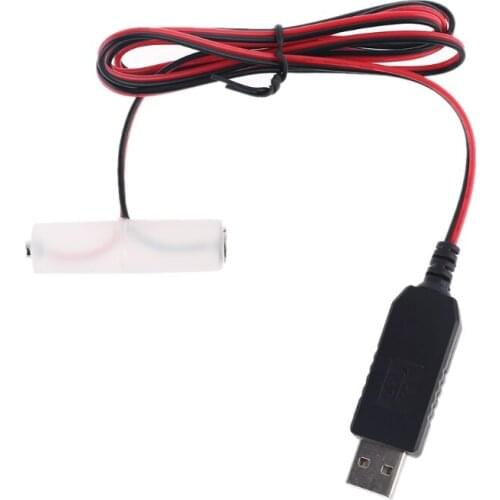 EU Plug USB LR6 AA Battery Eliminator Replace 1-4Pcs AA Batteries for LED Lights Candle Toys Walkie Talkie LED Picture E56B
