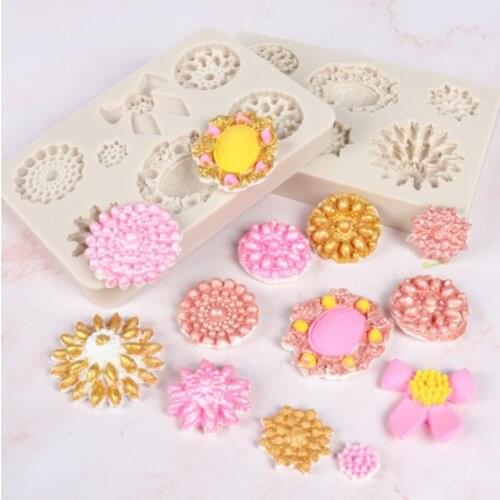 Gemstone Jewelry Silicone Molds Fondant Cakes Decor Tools Silicone Molds Sugarcraft Chocolate Baking Tools Cakes Gumpaste Form
