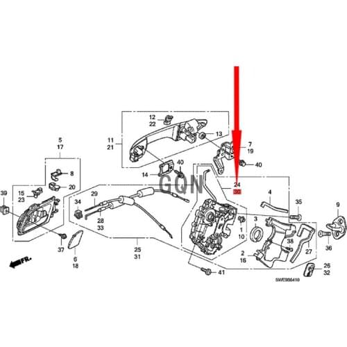 Rear door lock assembly 2021-Hon daC RV whole vehicle lock cylinder start lock assembly start switch