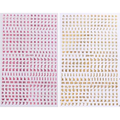 1Sheet Letter Alphabets Slider for Nail Art Decorations Sticker Water Transfer Decal Girls Manicure DIY Nails Sticker