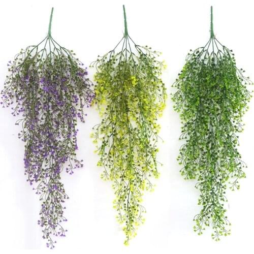 1pcs Artificial Flowers Simulation Vine Hanging Garland Plant Green Leaves Wedding Home Garden Decoration Dropshipping