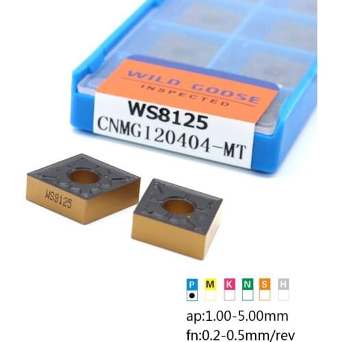 10Pcs CNMG120404 CNMG120408 MT Tungsten Carbide Insert External Turning Tool Lathe Cutter Tool work for Steel