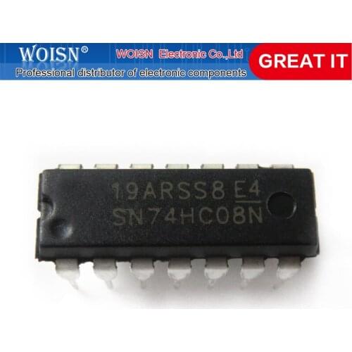 10PCS SN74HC08N SN74HC08 DIP14 DIP 74HC08N 74HC08 new original In Stock