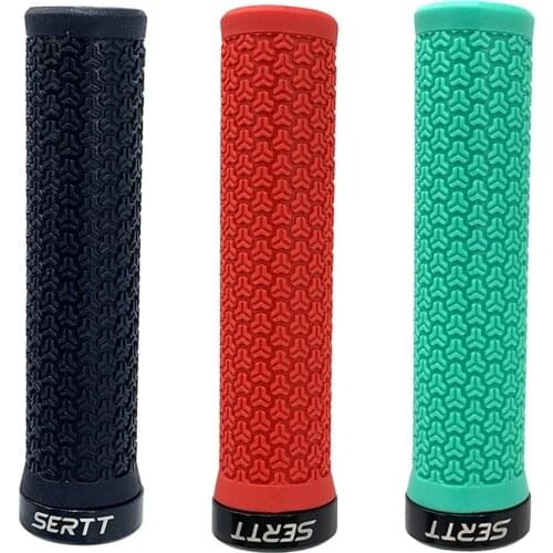 2 Pcs Bike Handlebar Cover Grips, Single Lock-On Non-Slip Bike Grips, Professional Mountain Bicycle Handlebar Locking Grips