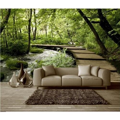 3d photo wallpaper custom mural Bridges forest space background home decor 3d wall murals wallpaper for living room
