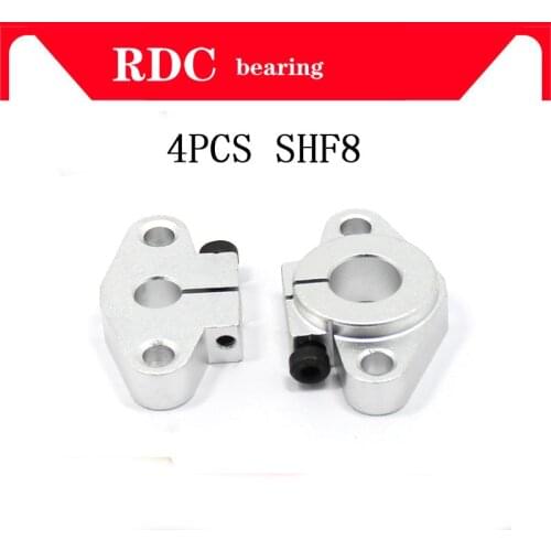 4pcs 10PCS SHF8 SHF12 horizontal linear shaft support 8mm Linear Rail Shaft Support XYZ Table CNC SHF Series Rail Shaft