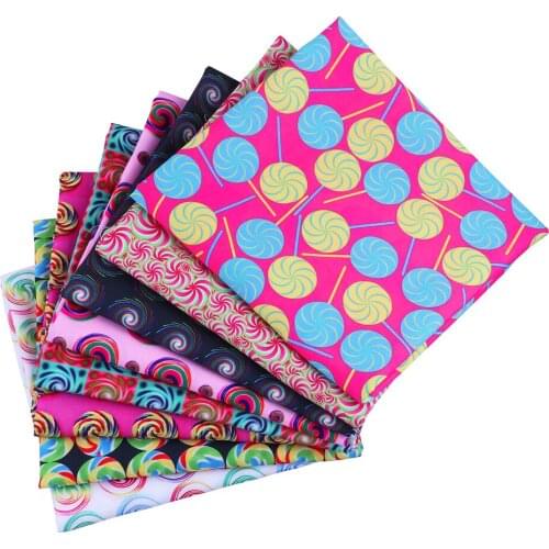 50 * 140Cm candy Pattern Polyester Cotton Fabric Patchwor Printed For Tissue Kids Home Textile For Sewing Doll Dress Curtain