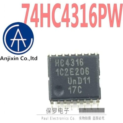 10pcs 100% orginal new real stock Analog switch 74HC4316PW 74HC4316 HC4316 TSSOP-16