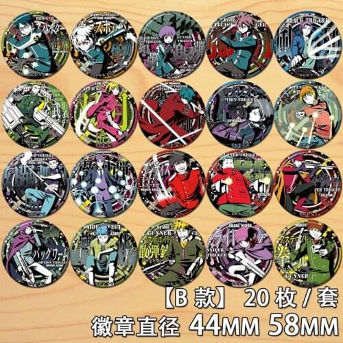 Anime World Trigger Figure 6690 Badge Round Brooch Pin Gifts Kids Collection Toy