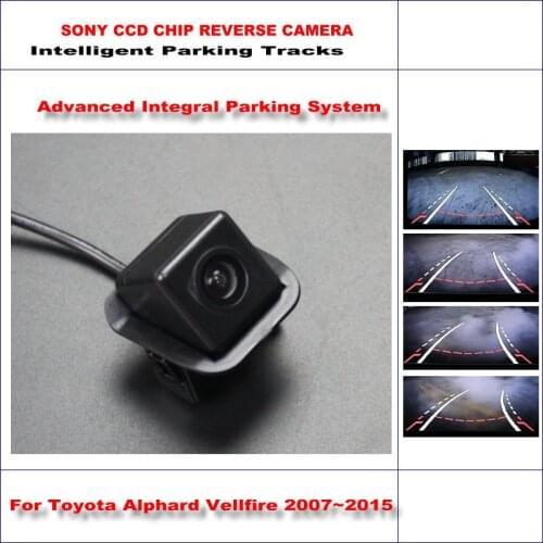 Car Backup Rear Reverse Camera For Toyota Alphard/Vellfire 2007-2015 HD Intelligent Parking Tracks CAM