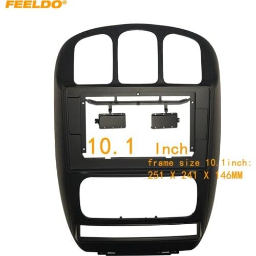 FEELDO Car 10.1 inch Big Screen Android Stereo Player Fascia Panel Frame Dash Mount Kit For Chrysler Grand Voager 2001-2007