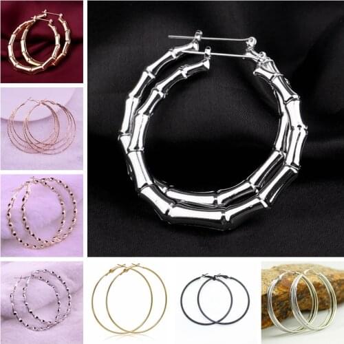 20 Pairs Mix Style Big Hoop Earring Wholesale for Women Jewelry Random Statement Punk Round Earrings Fashion Jewelry