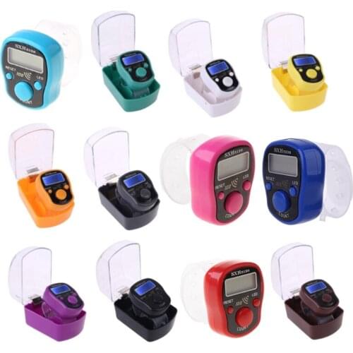 Portable Wrist Digital Electronic Counter with LED Light and Sound Manual Reset Decompression Relaxation Finger Tool for