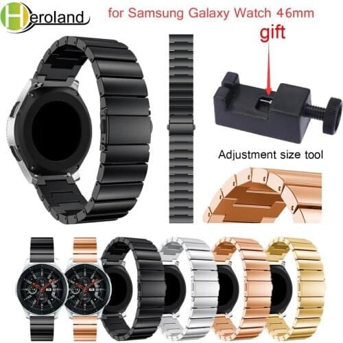 For Samsung Galaxy Watch 46mm/42mm Wristband Luxury Stainless steel smart watchband strap 2018 new metal Replacemet With tool