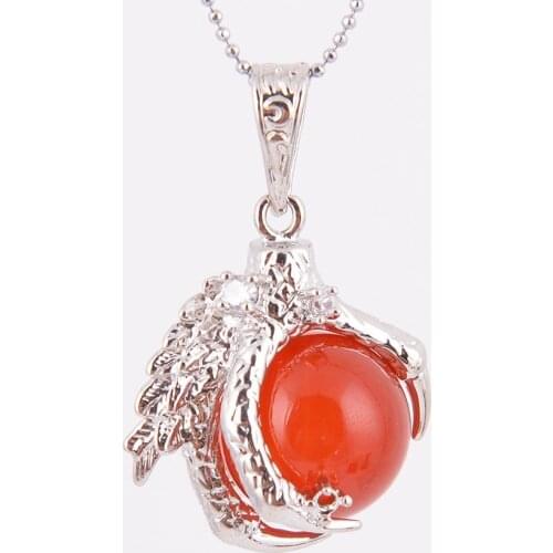 Natural Stone Dragon Claw Pendants for Necklace Pink Quartz Tiger Eye Lapis Lazuli Green Aventurine for Women Jeweller D576