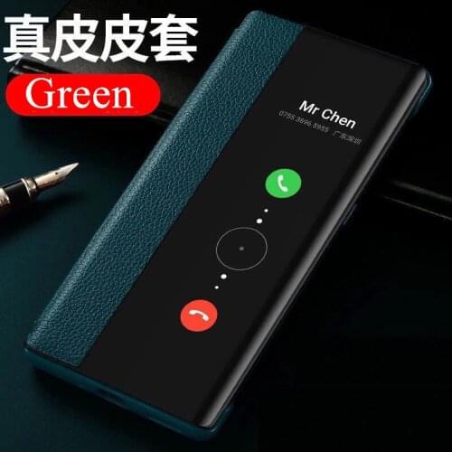 For huawei p50 Case flip, Original PU Flip leather Smart window phone case for huawei p50 pro case fundas coque