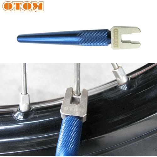 OTOM Motorcycle Spoke Wrench And 2Pcs Hardened Tip 5.6~6 Motorbikes Wheel Spoke Remover Repair Tire Tool For KTM CRF KXF RMZ WRF