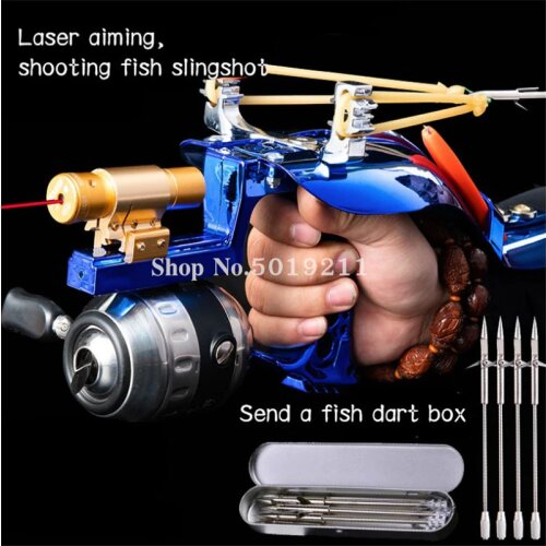 Hot sale 2019 new powerful slingshot full fishing slingshot laser slingshot strong fishing sling outdoor fishing tools