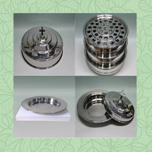 Hot Dinner Plates Christian Stainless Steel Communion Trays With 1 Lid And Bread Tray Set With Complementary Re-useable Cups